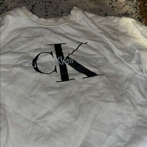Calvin Klein White Sweatshirt with Iconic Logo